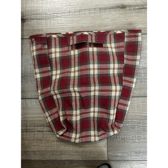 Longaberger TALL KEY Basket Orchard Park Plaid Fabric hard to find! - Picture 1 of 1